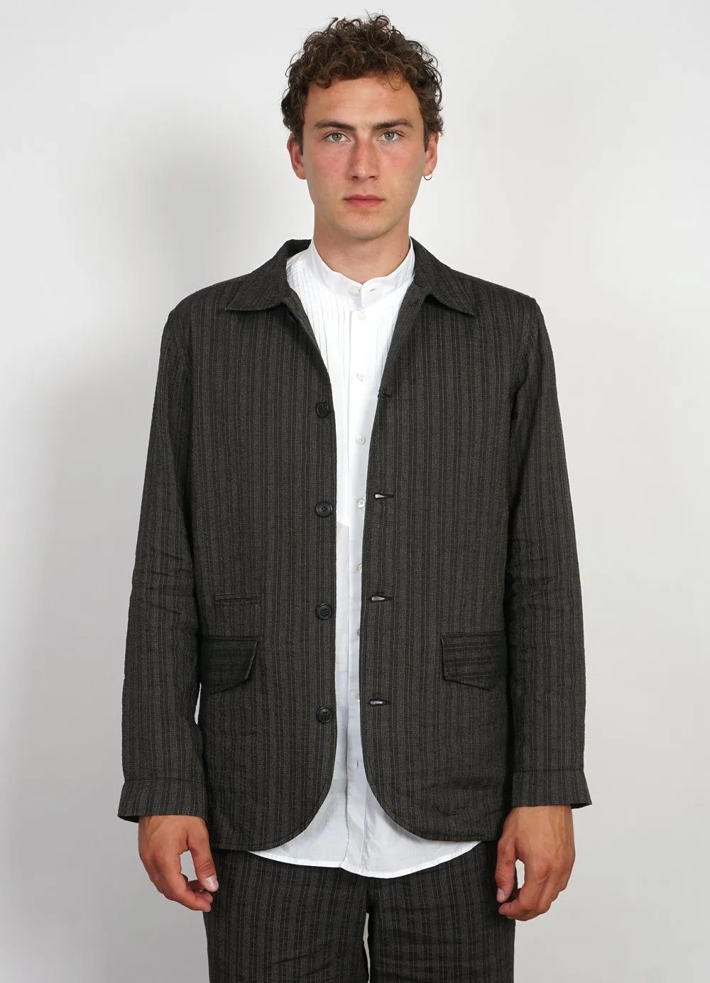 JOHANNES | Casual Blazer Jacket | Taupe Stripes