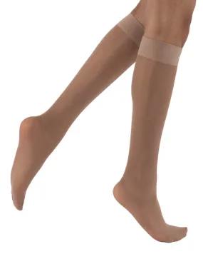 Juzo Attractive  Sheer 2101 Closed Toe Knee Highs 20-30 mmHg