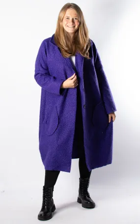 Kerry Boucle Coat | Purple