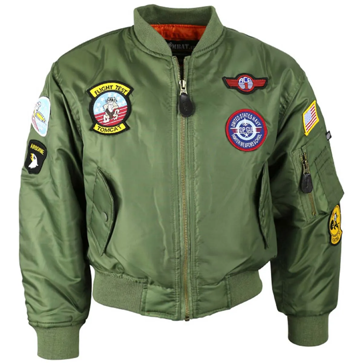 Kombat Kids MA1 Jacket Olive Green