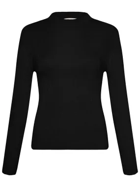 Long Sleeve High Neck Knit Top