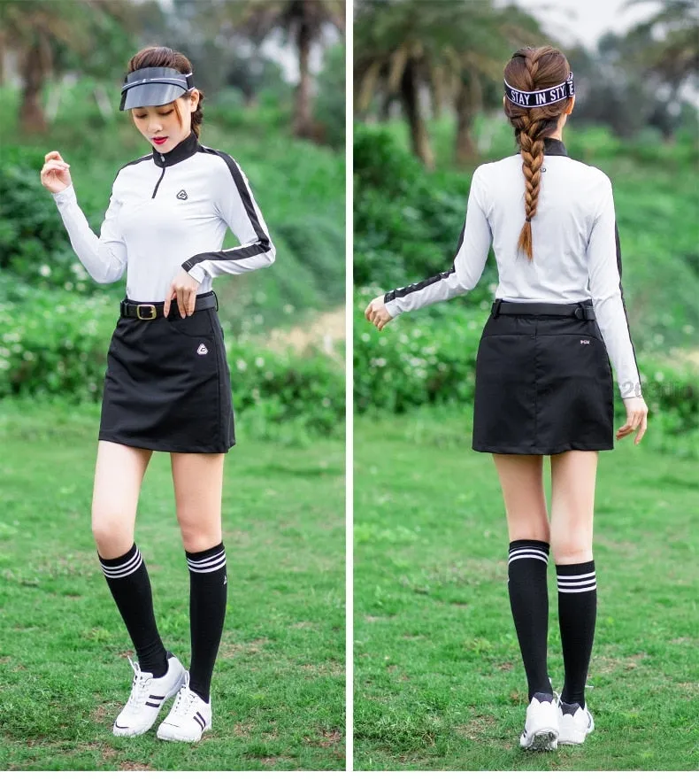 Long Sleeves Golf Shirt Ladies Spring Summer Sportswear Breathable Sports T-shirt Bottoming Tops