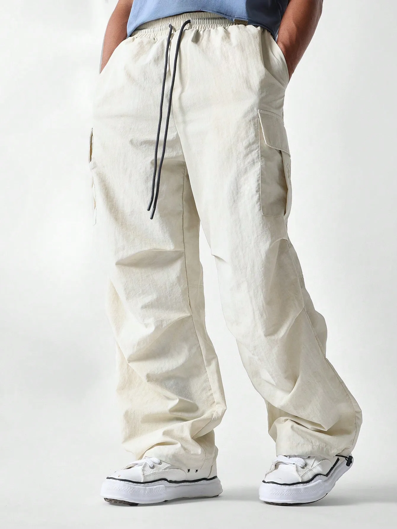 Loose Fit Cargo Pant With Drawcords