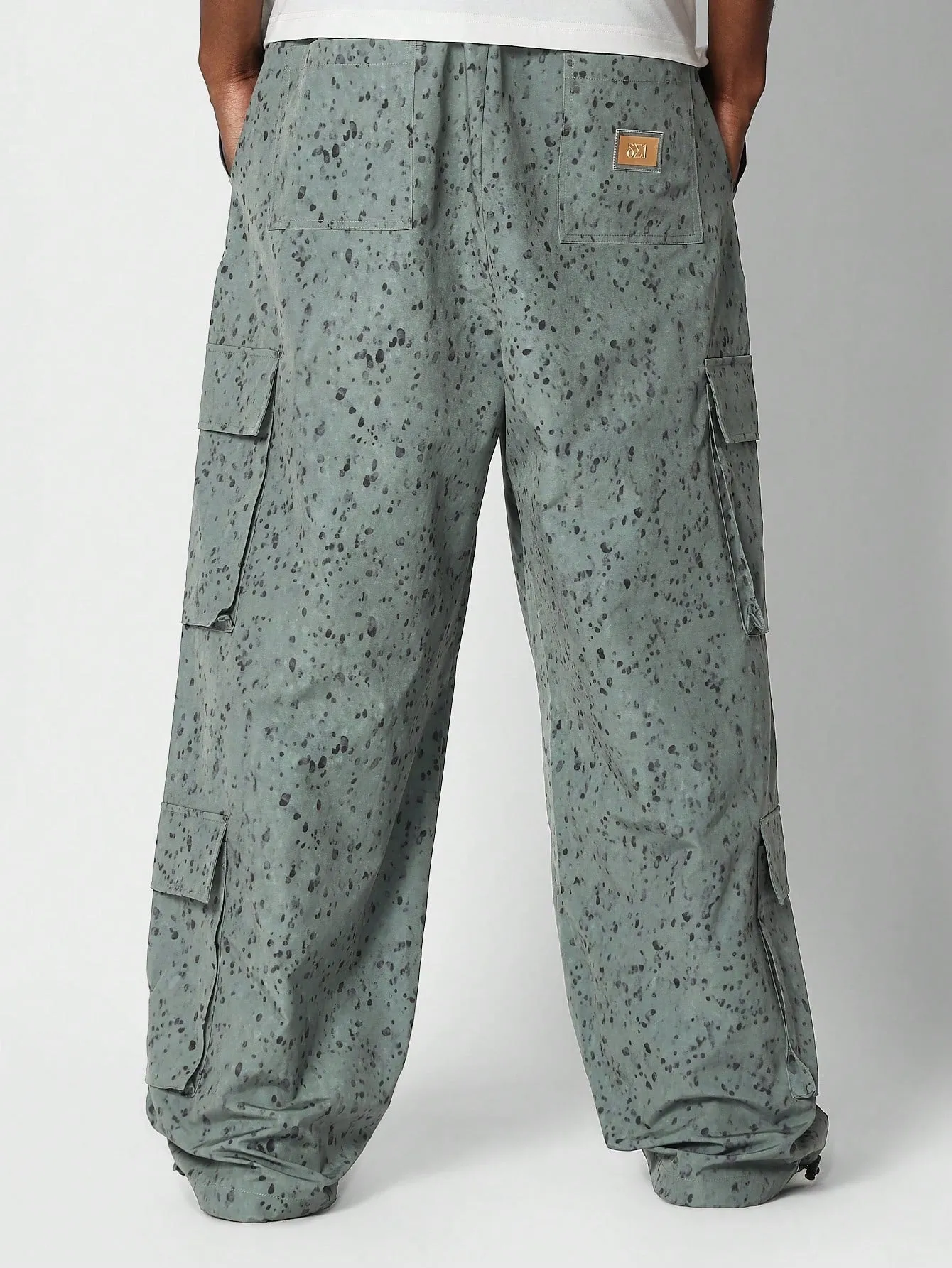 Loose Fit Parachute Pant With All Over Print