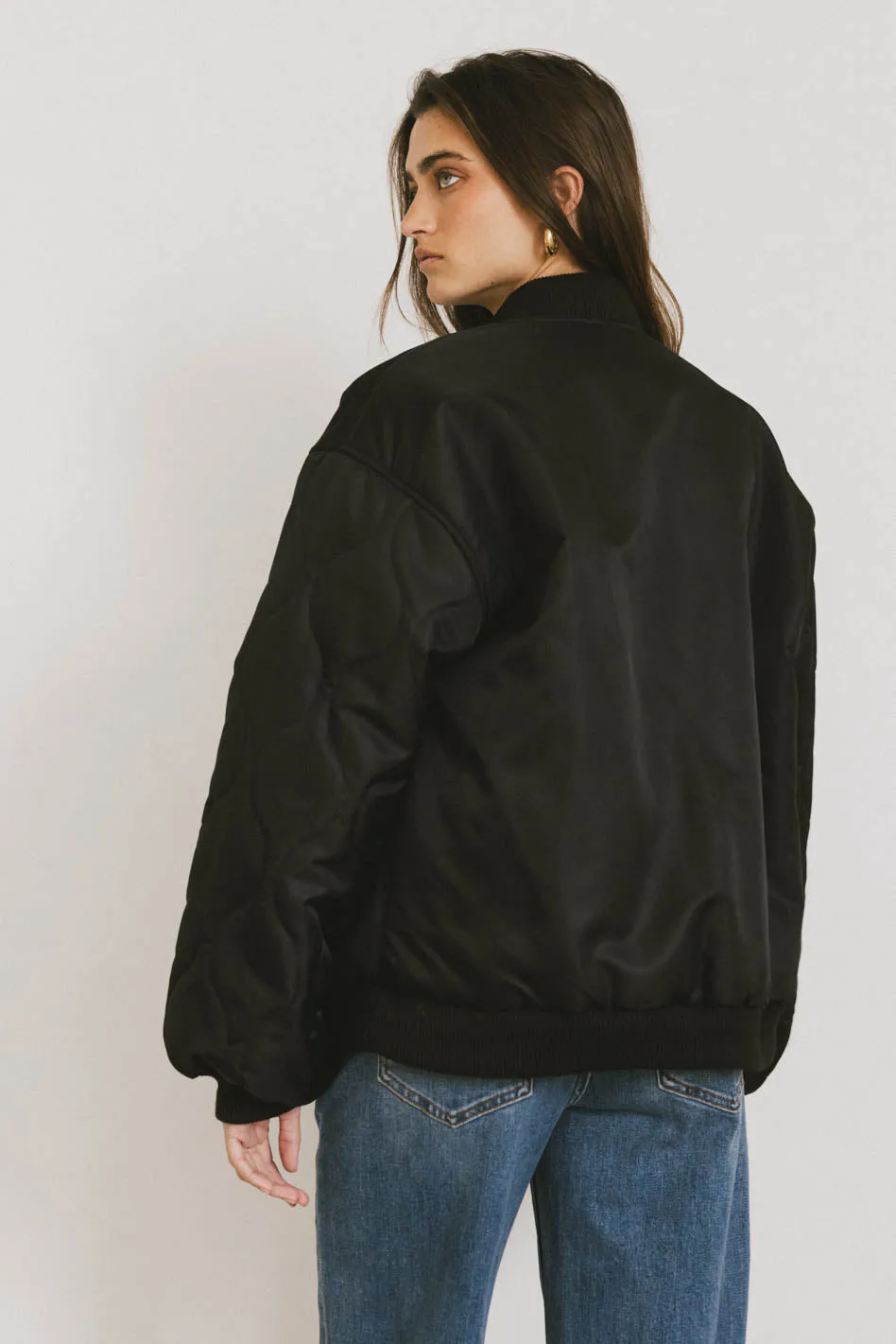 Madilyn Bomber Jacket in Black