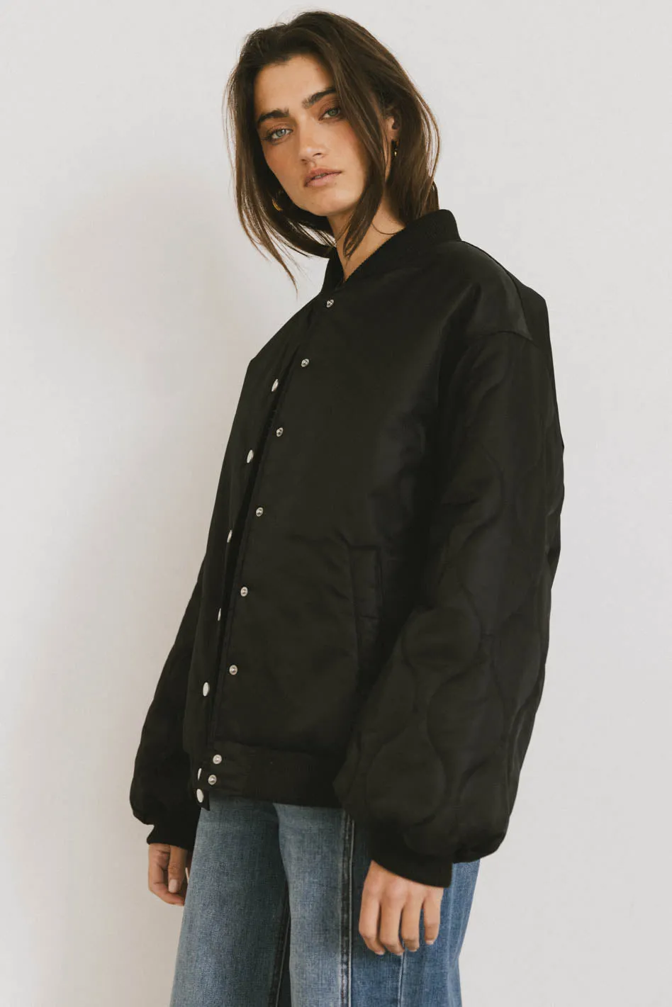 Madilyn Bomber Jacket in Black