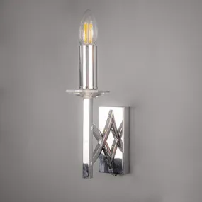 Madrid Polished Chrome & Crystal Wall Light