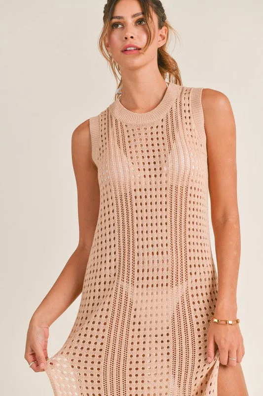 Maren Sleeveless Crochet Beach Cover-up