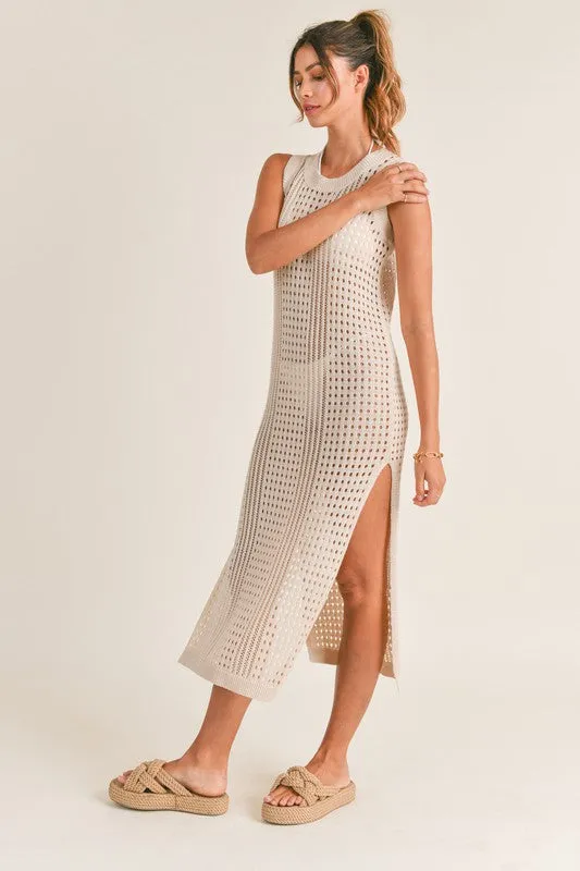 Maren Sleeveless Crochet Beach Cover-up