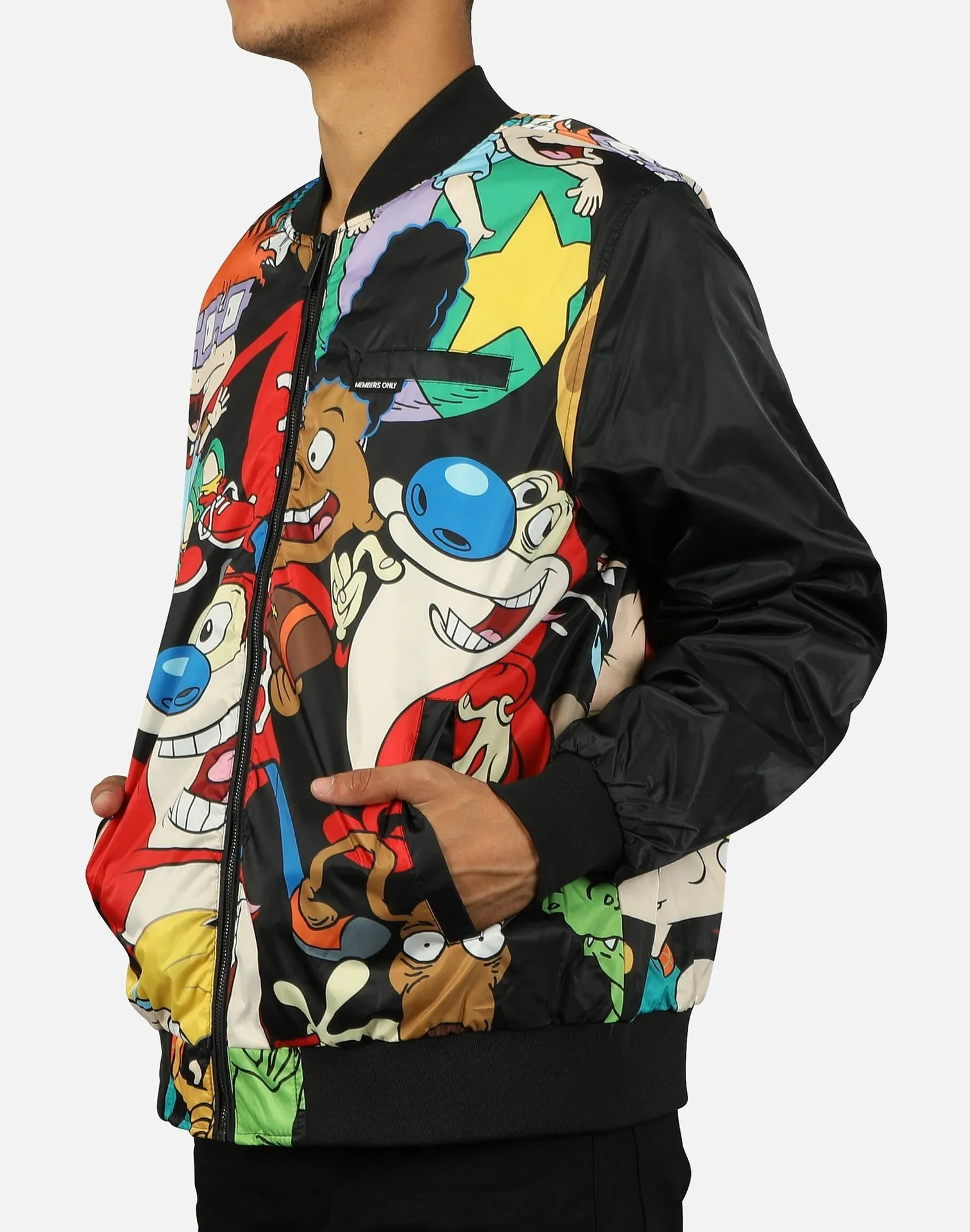 Members Only NICKELODEON MASH PRINT BOMBER JACKET