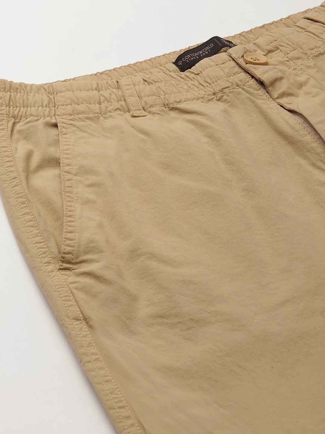 Men's Khaki Cotton Jogger