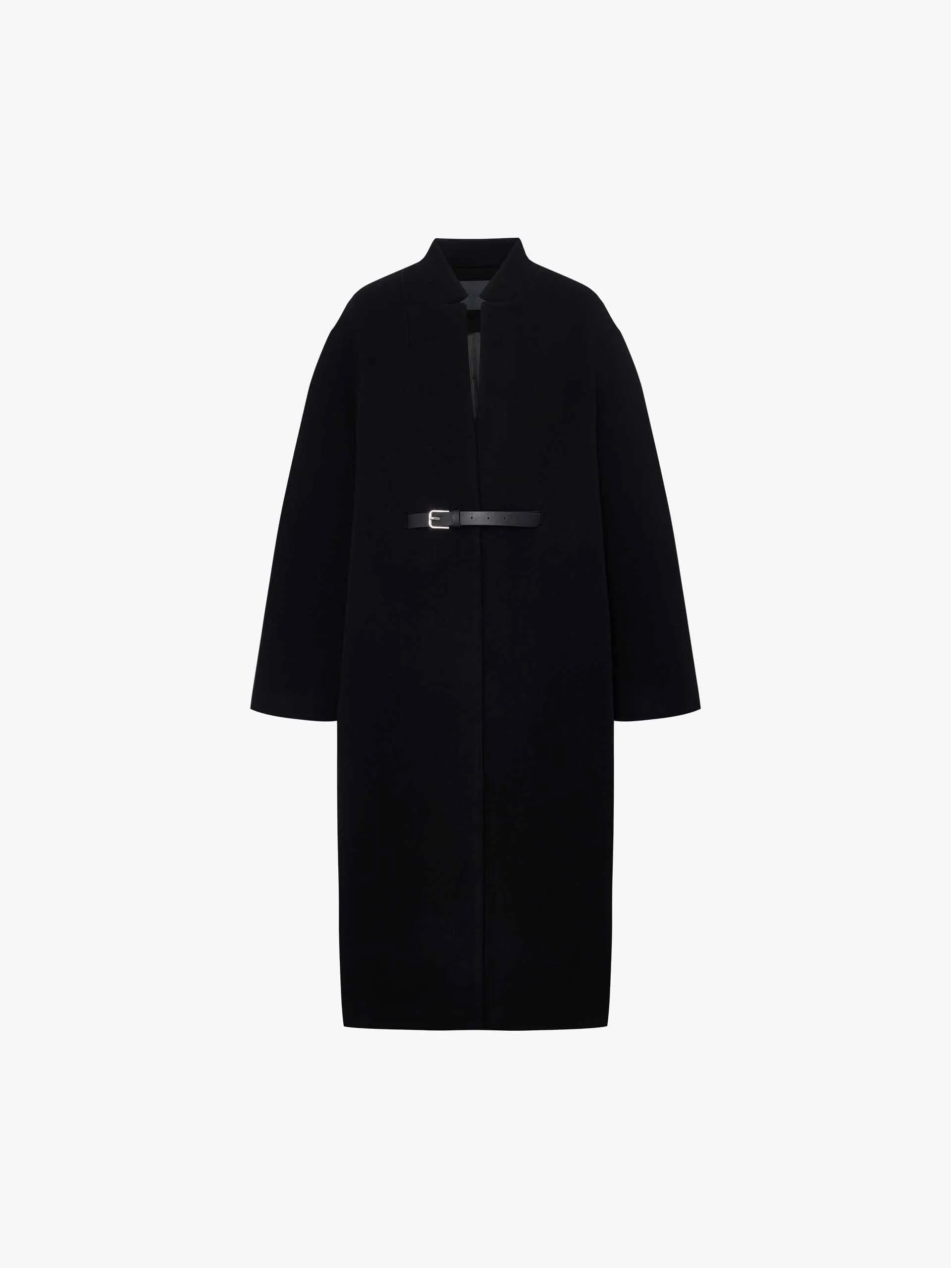 Merino Wool Belted Overcoat