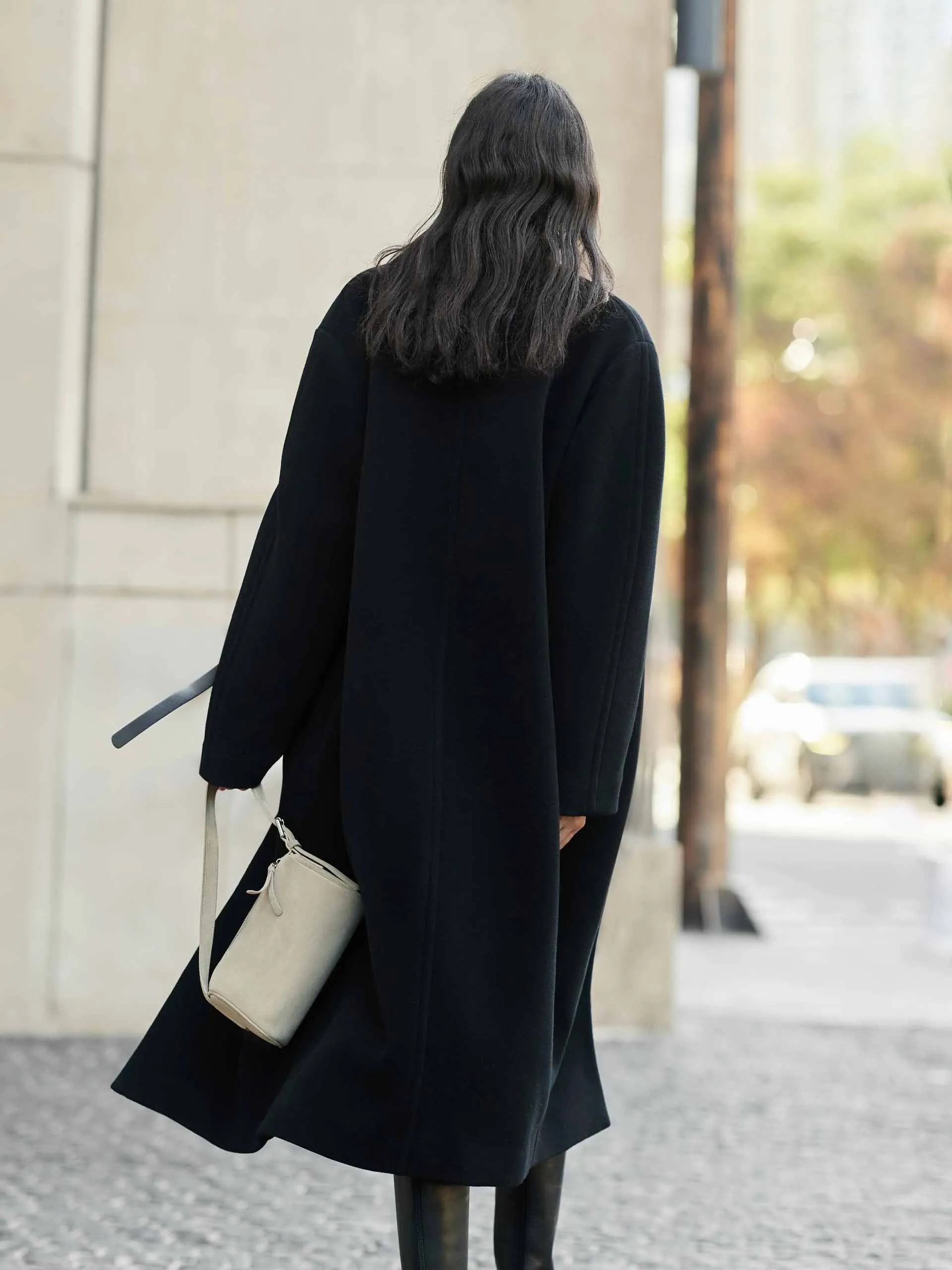 Merino Wool Belted Overcoat