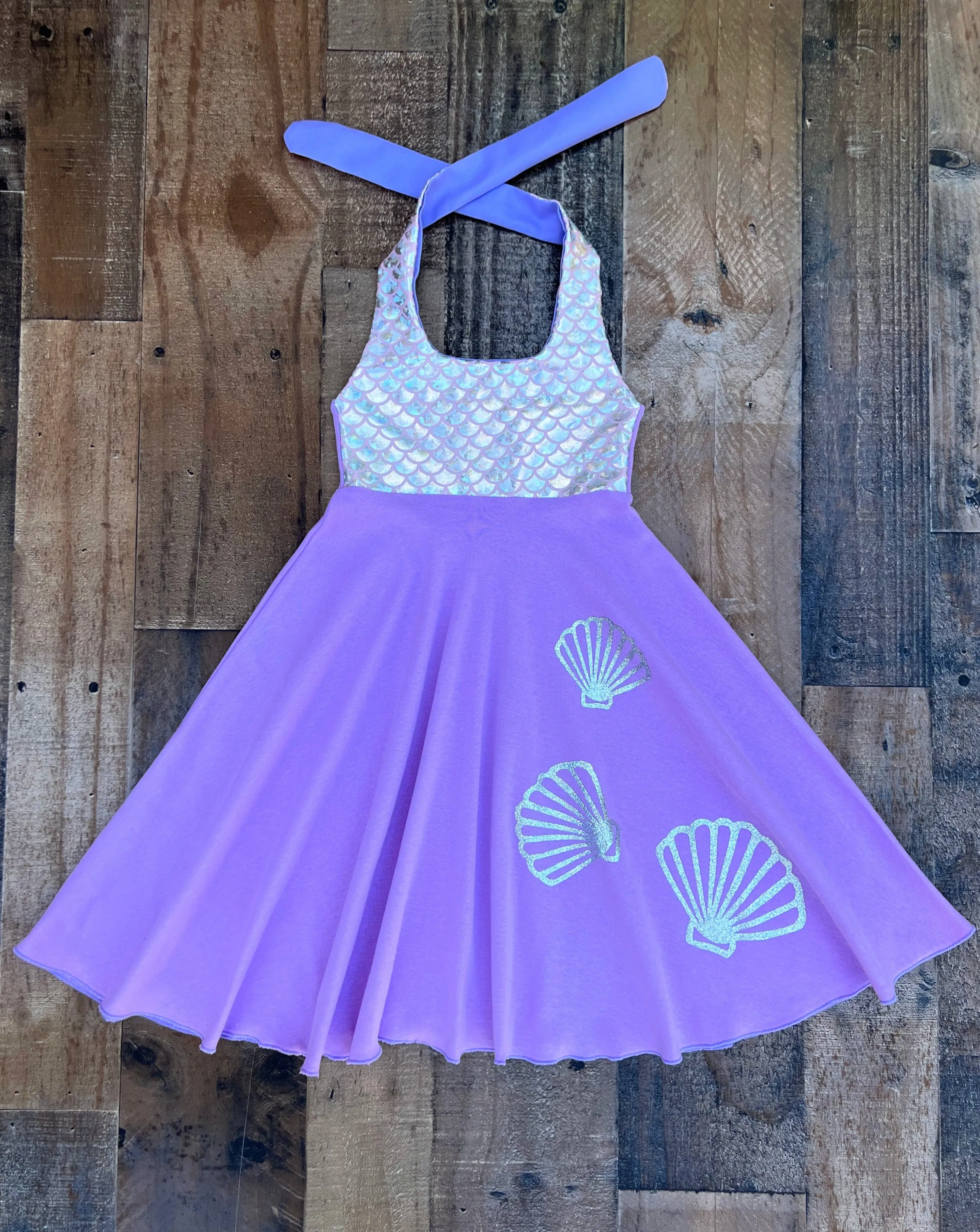 Mermaid Seashells Little Girl Dress