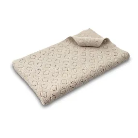 Milo Diamond Knit Baby Blanket - Natural