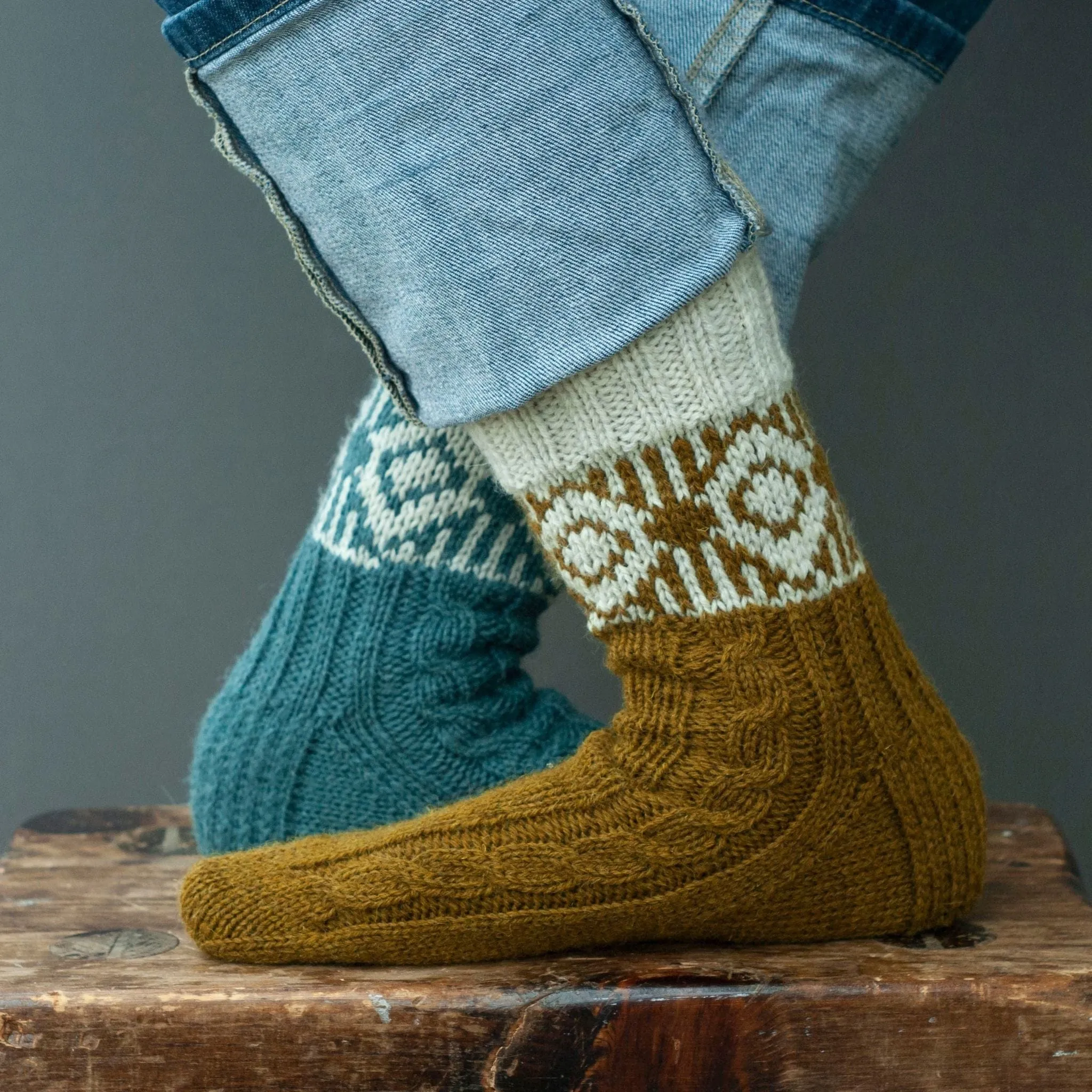 Moongate Socks Kit by Virginia Sattler-Reimer in Rambler