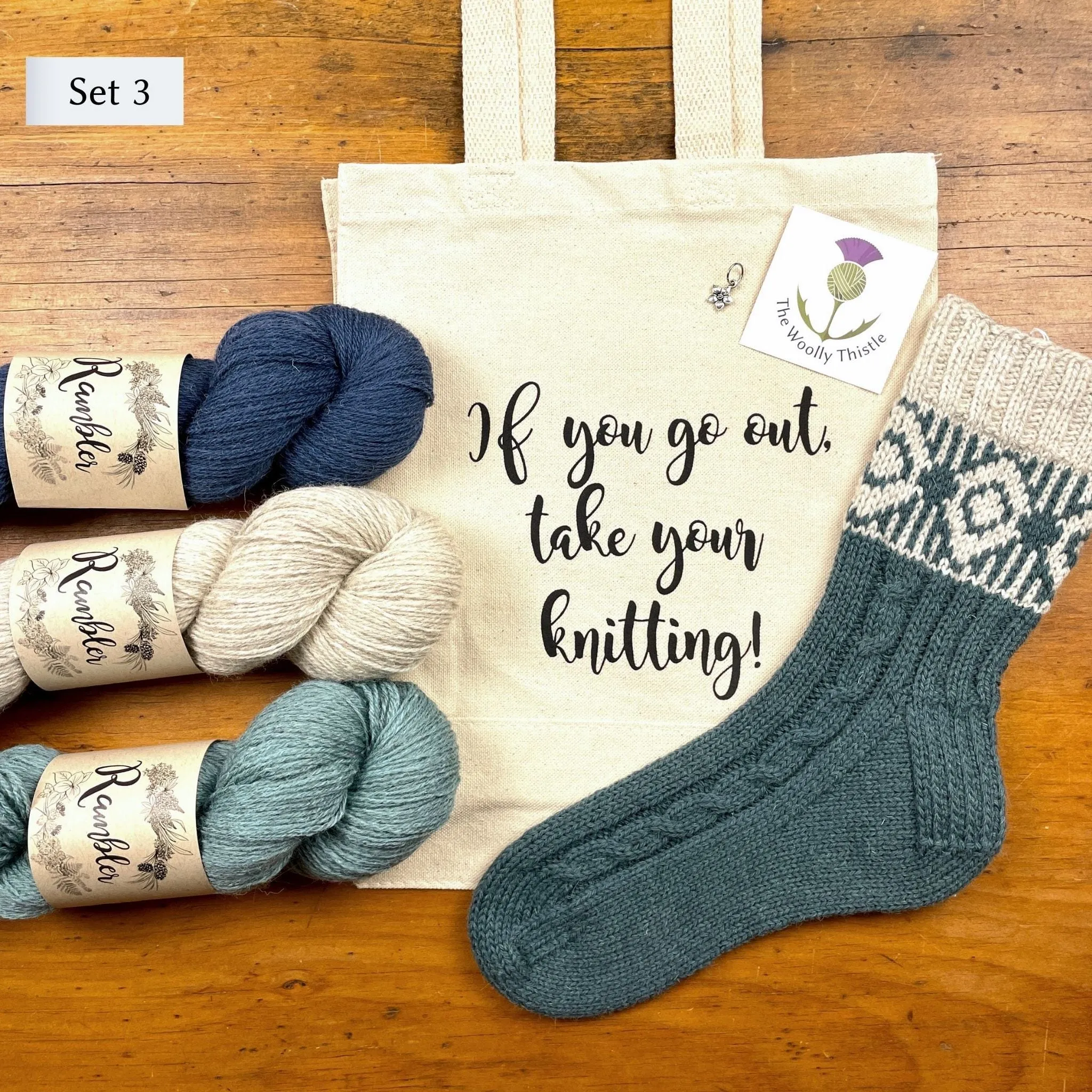 Moongate Socks Kit by Virginia Sattler-Reimer in Rambler