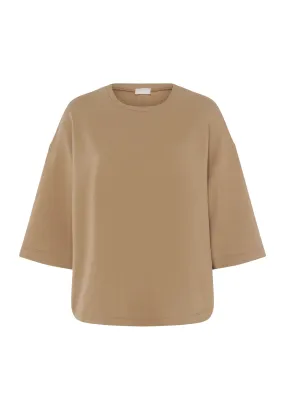 Natural Living Cotton Round Neck Top | Deep Taupe 78810-2828