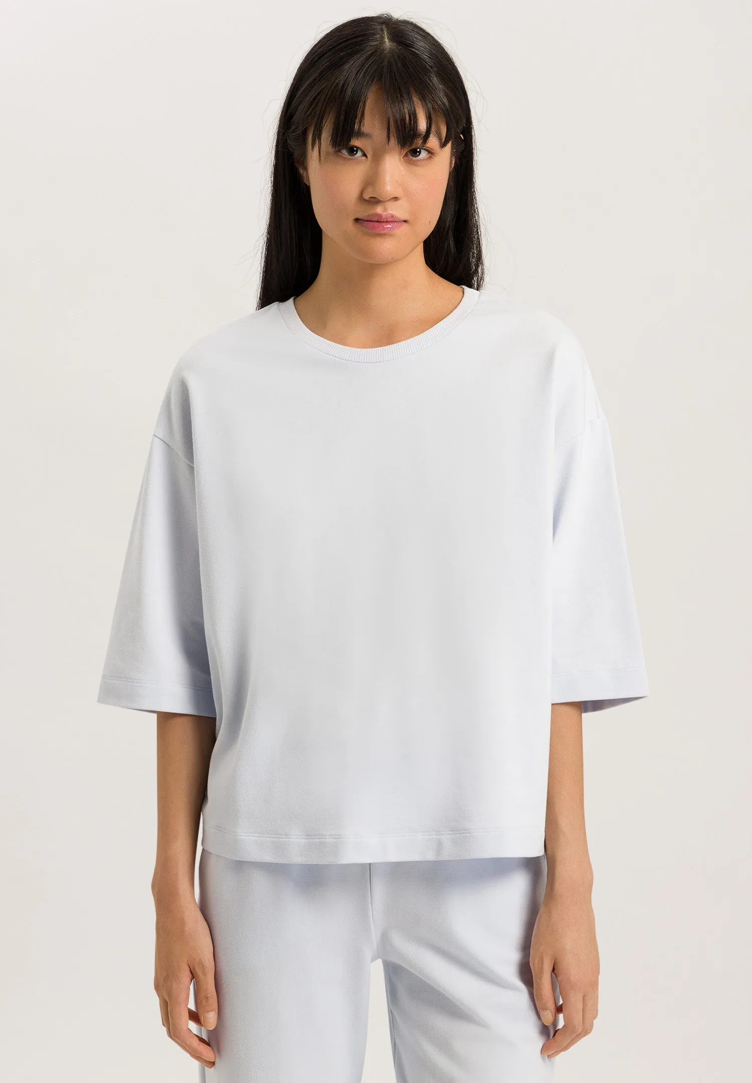 Natural Living Cotton Round Neck Top | Powder Blue 78810-2512