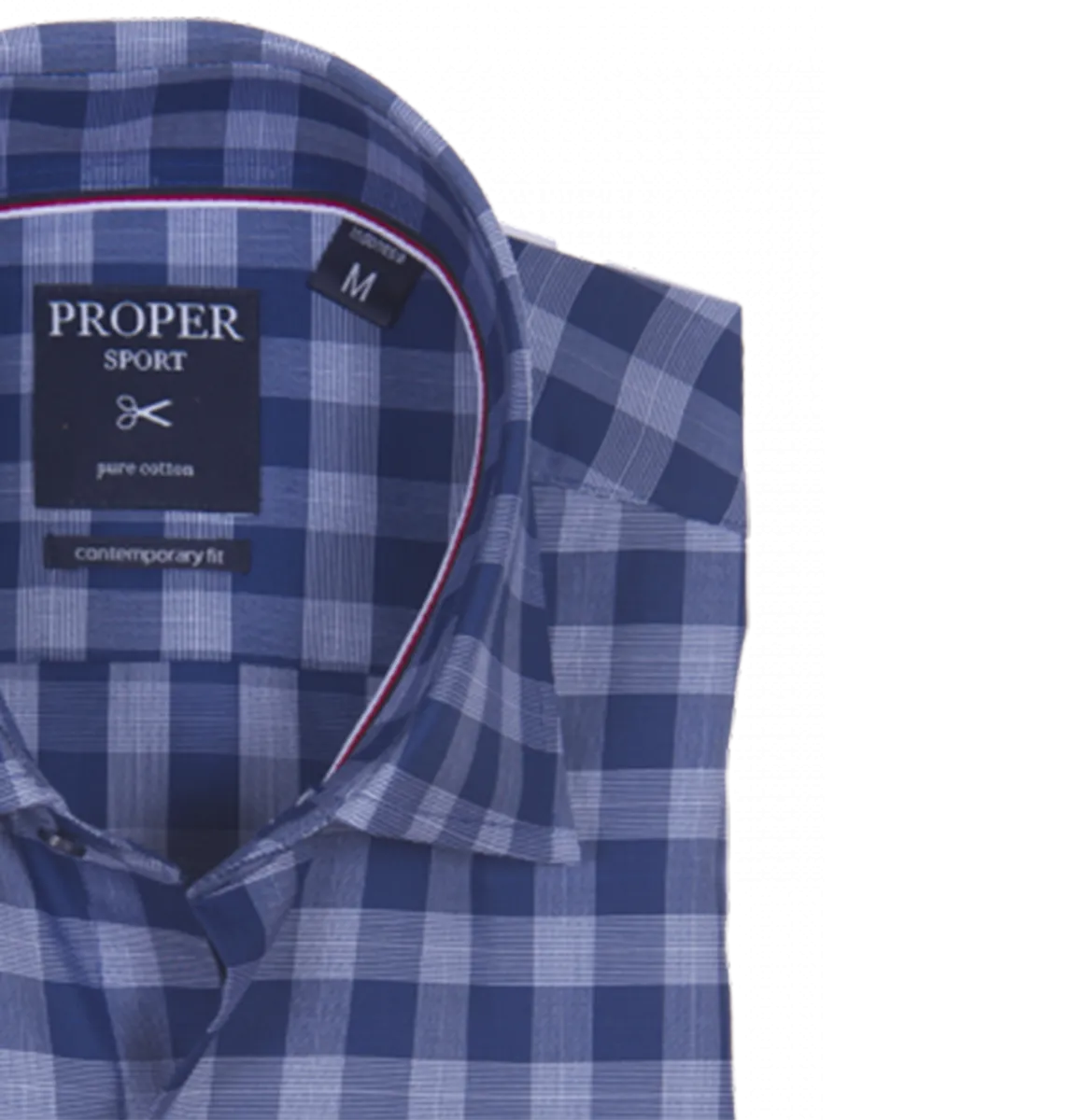 Navy Blue Casual Cotton Gingham Shirt