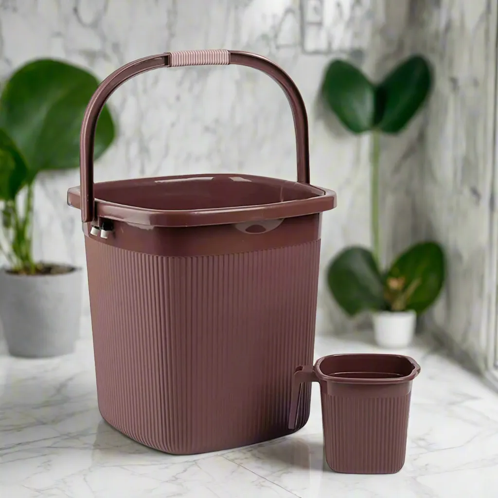 NAYASA Rimmy Bucket & Mug Brown - Insulated Storage Solution