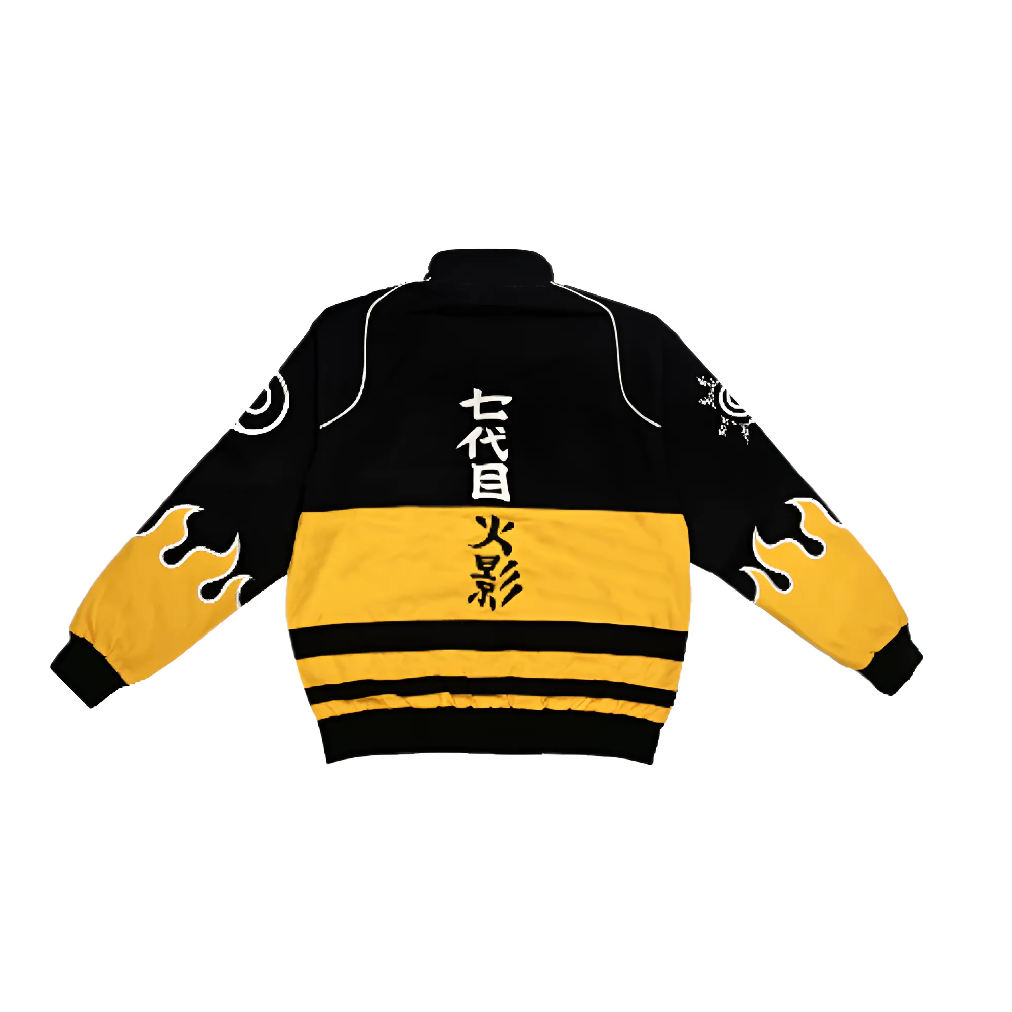 New Vintage Flame Racing Bomber Jacket | Naruto Anime Retro Racer Jacket For Mens