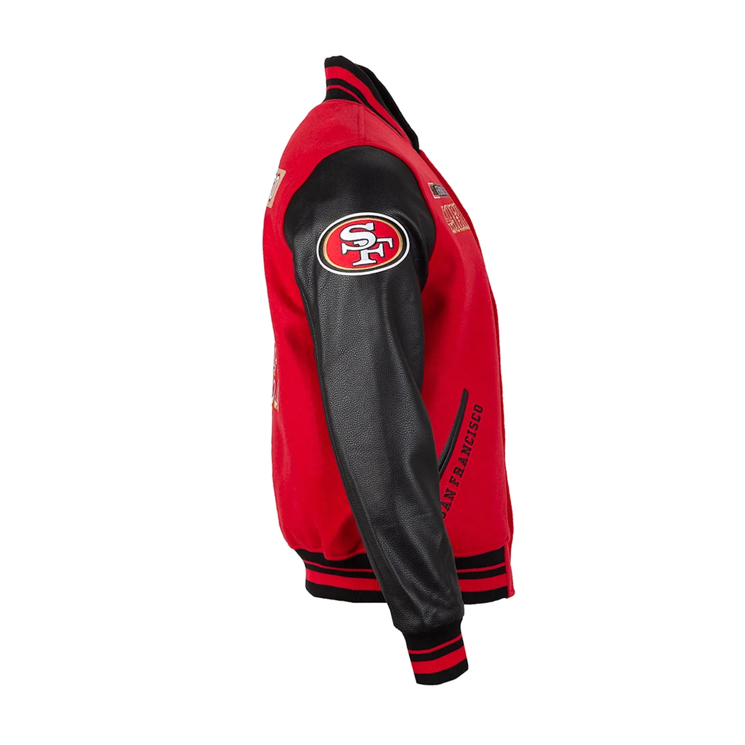 Niners Split Logo Varsity Jacket  - Mens