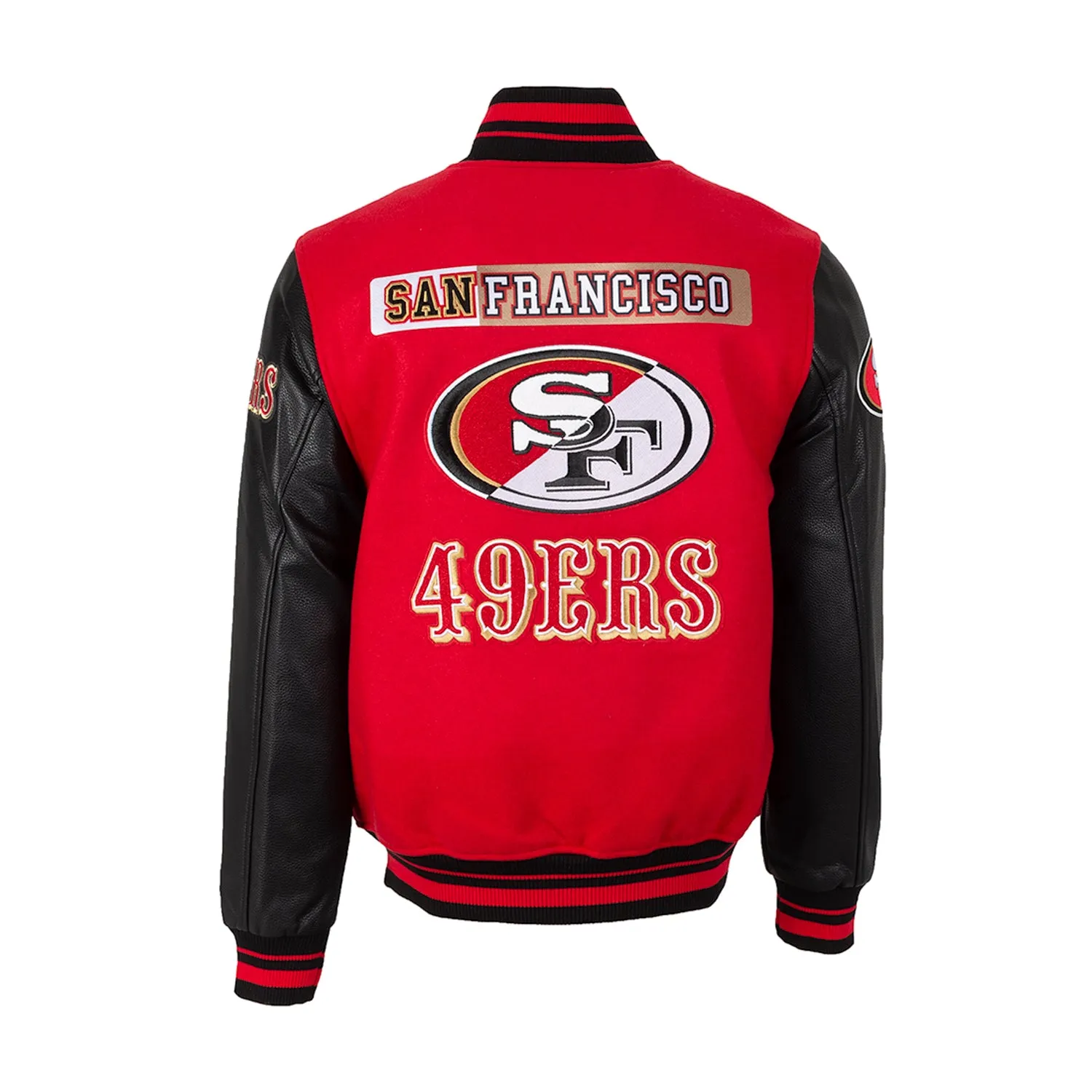 Niners Split Logo Varsity Jacket  - Mens