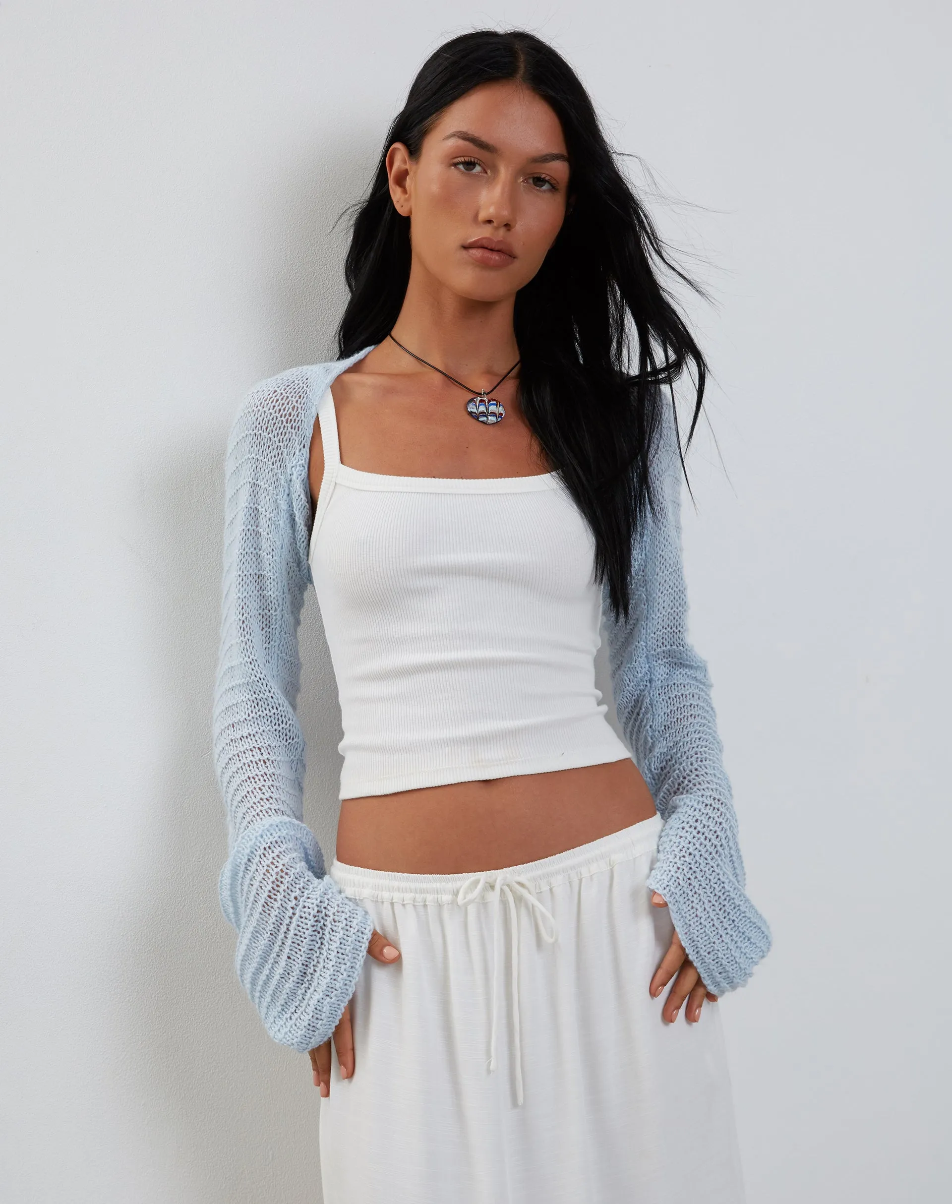 Nobila Shrug Top in Baby Blue