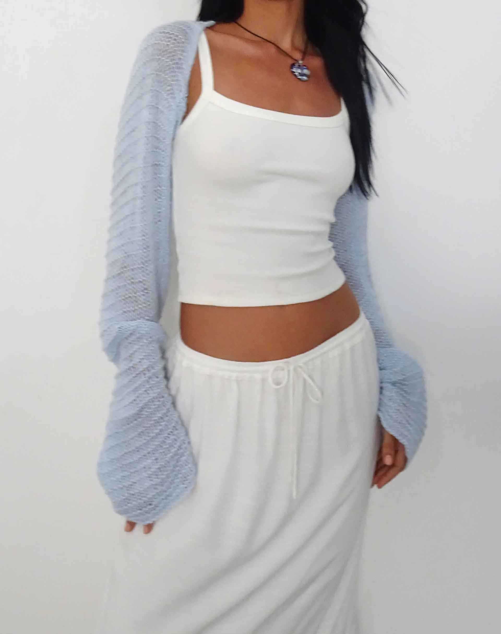 Nobila Shrug Top in Baby Blue