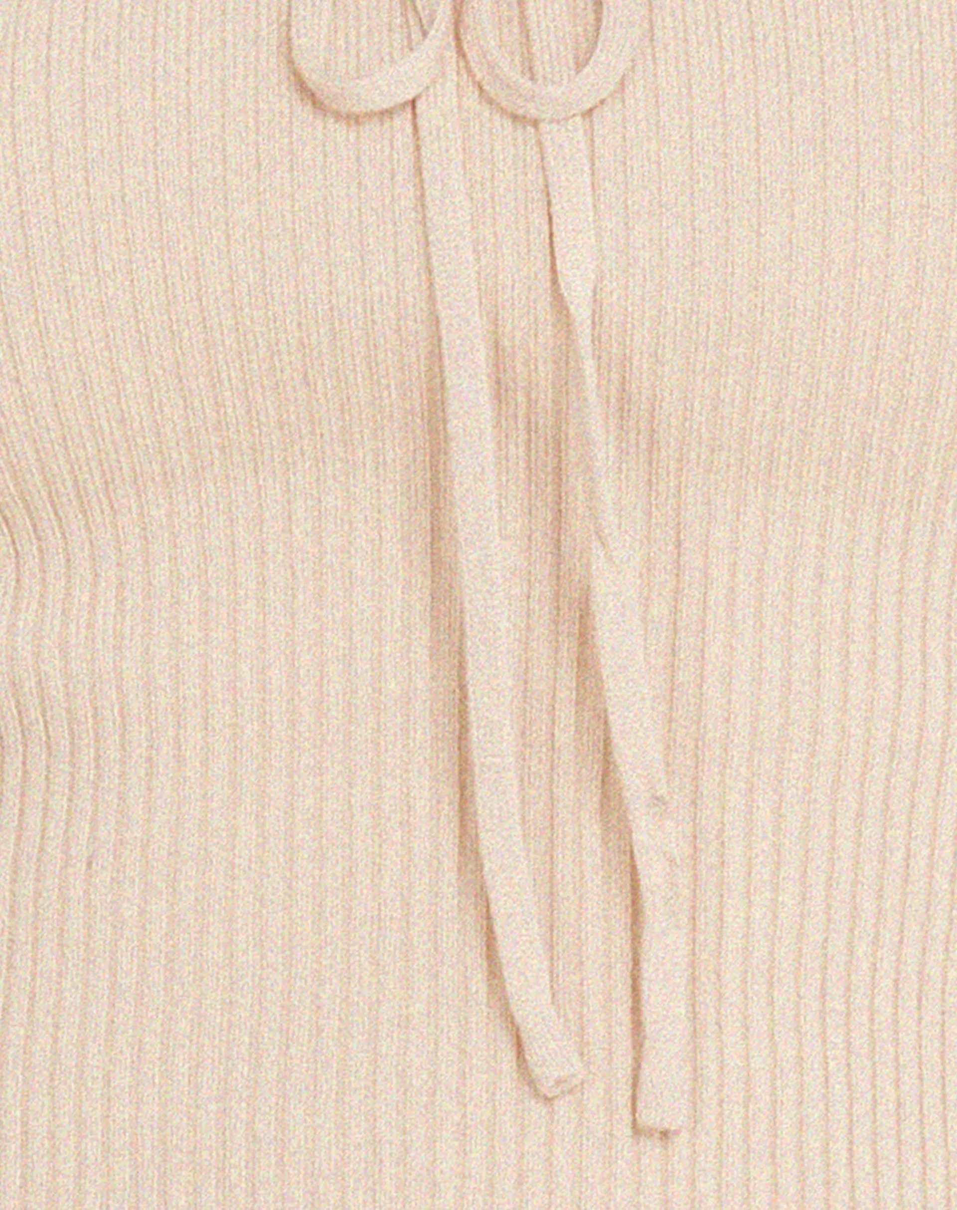 Nuala Long Sleeve Top in Rib Cream