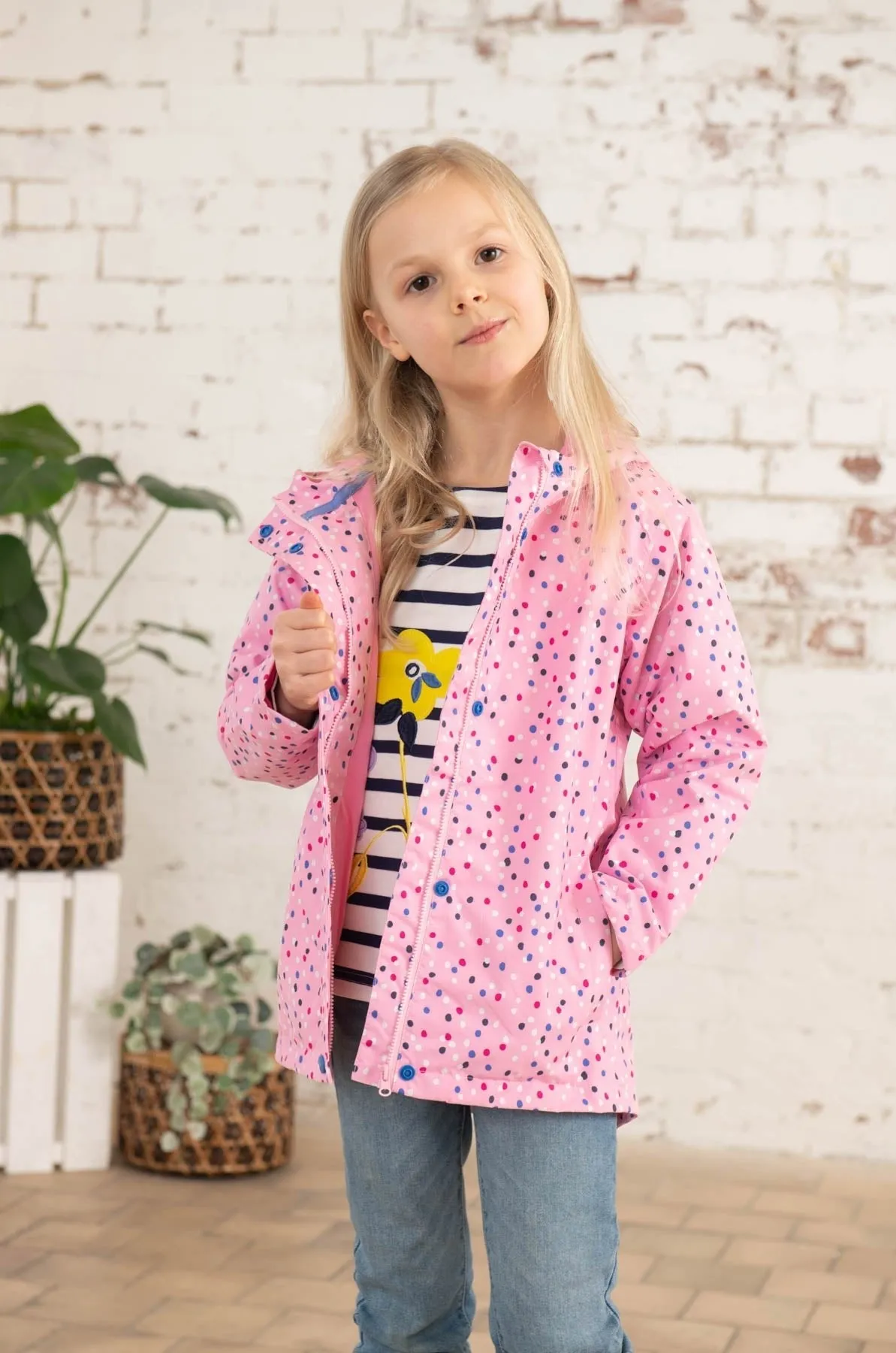 Olivia Jacket - Rose Pink Dot