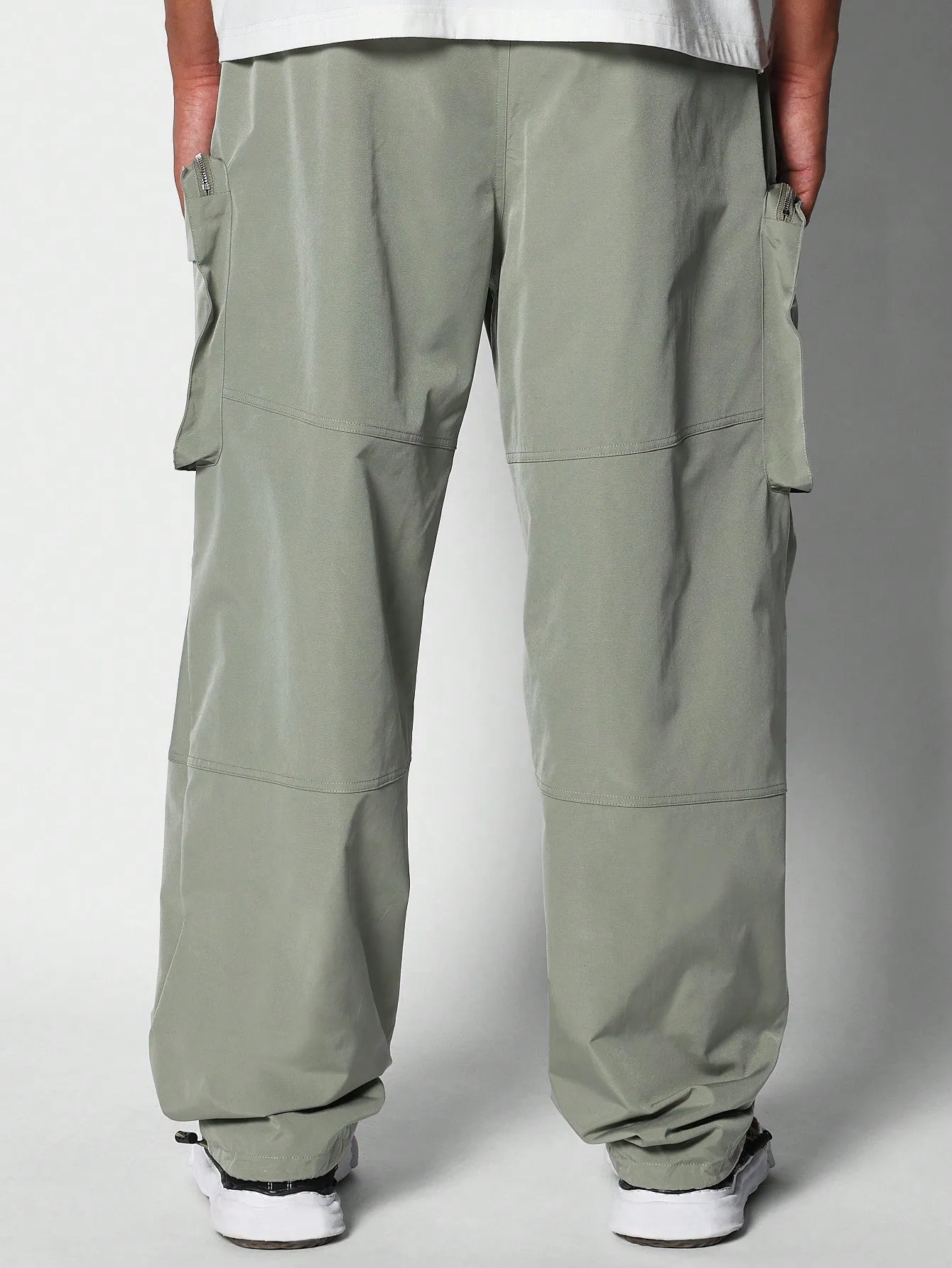 Parachute Cargo Pant With Zipper Detail