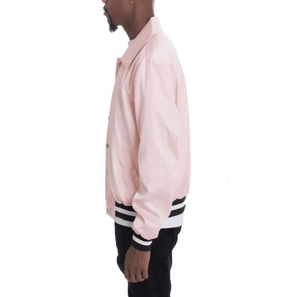 Pink Luxe Satin Bomber