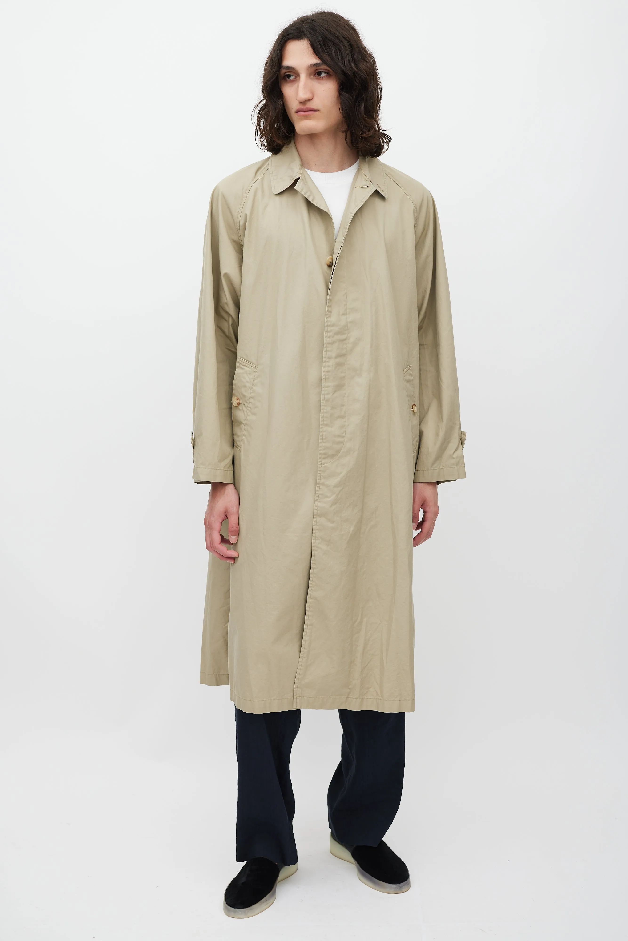 Polo Beige Cotton Trench Coat