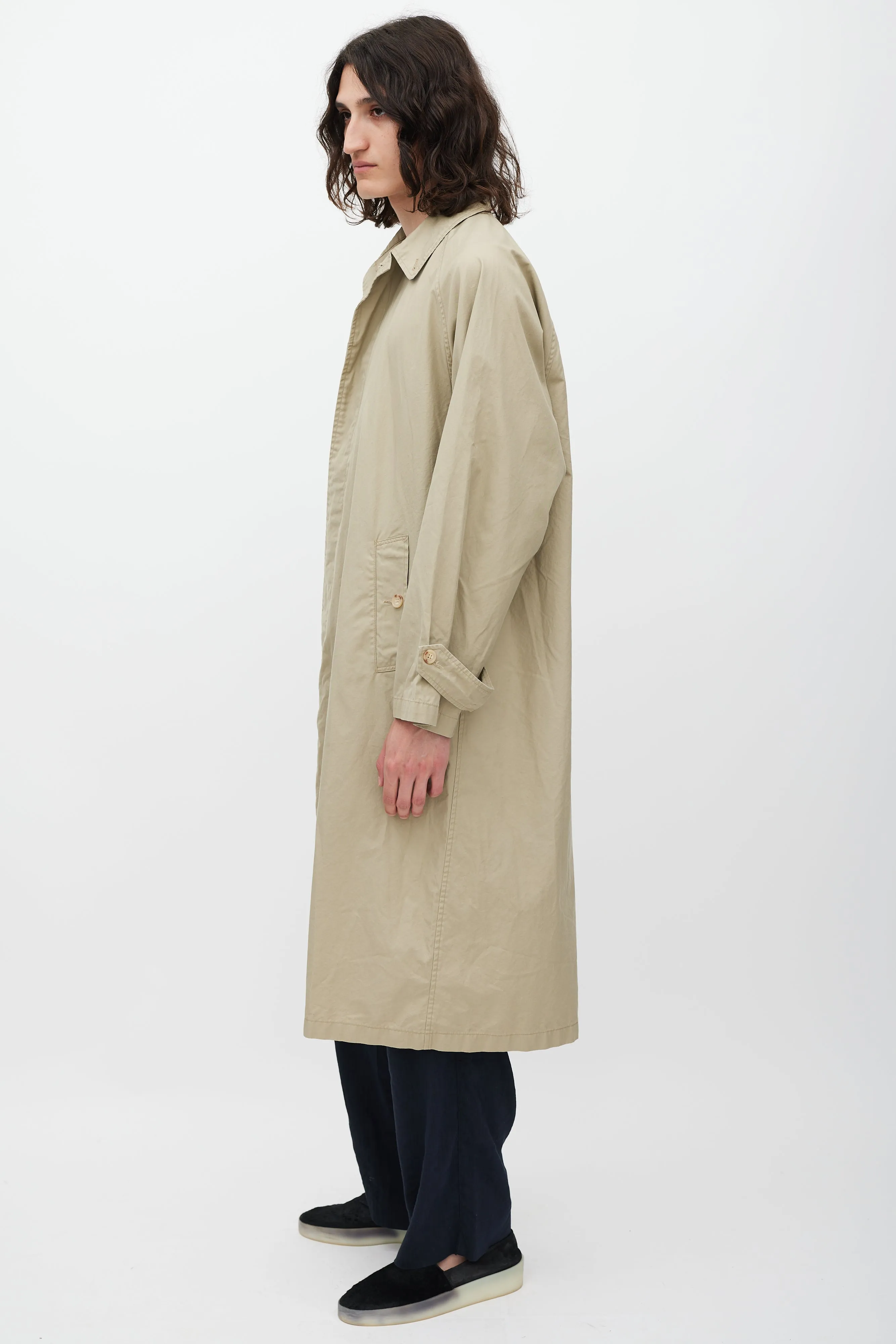 Polo Beige Cotton Trench Coat