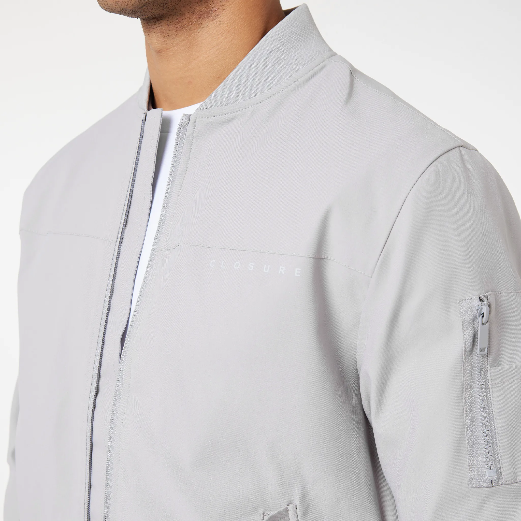 Premium Bomber Jacket | Ice Grey