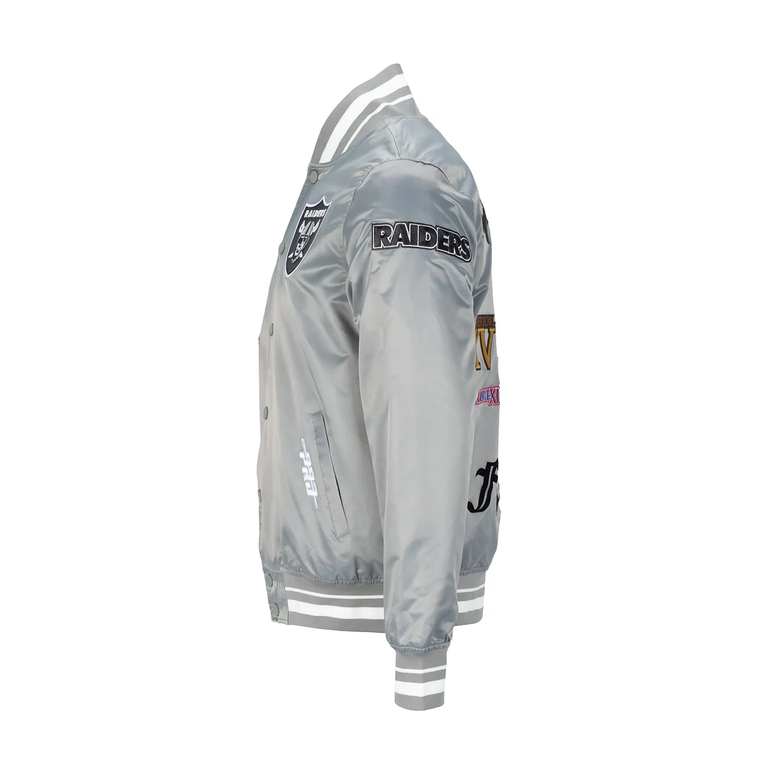 Raiders Old English Satin Jacket - Mens