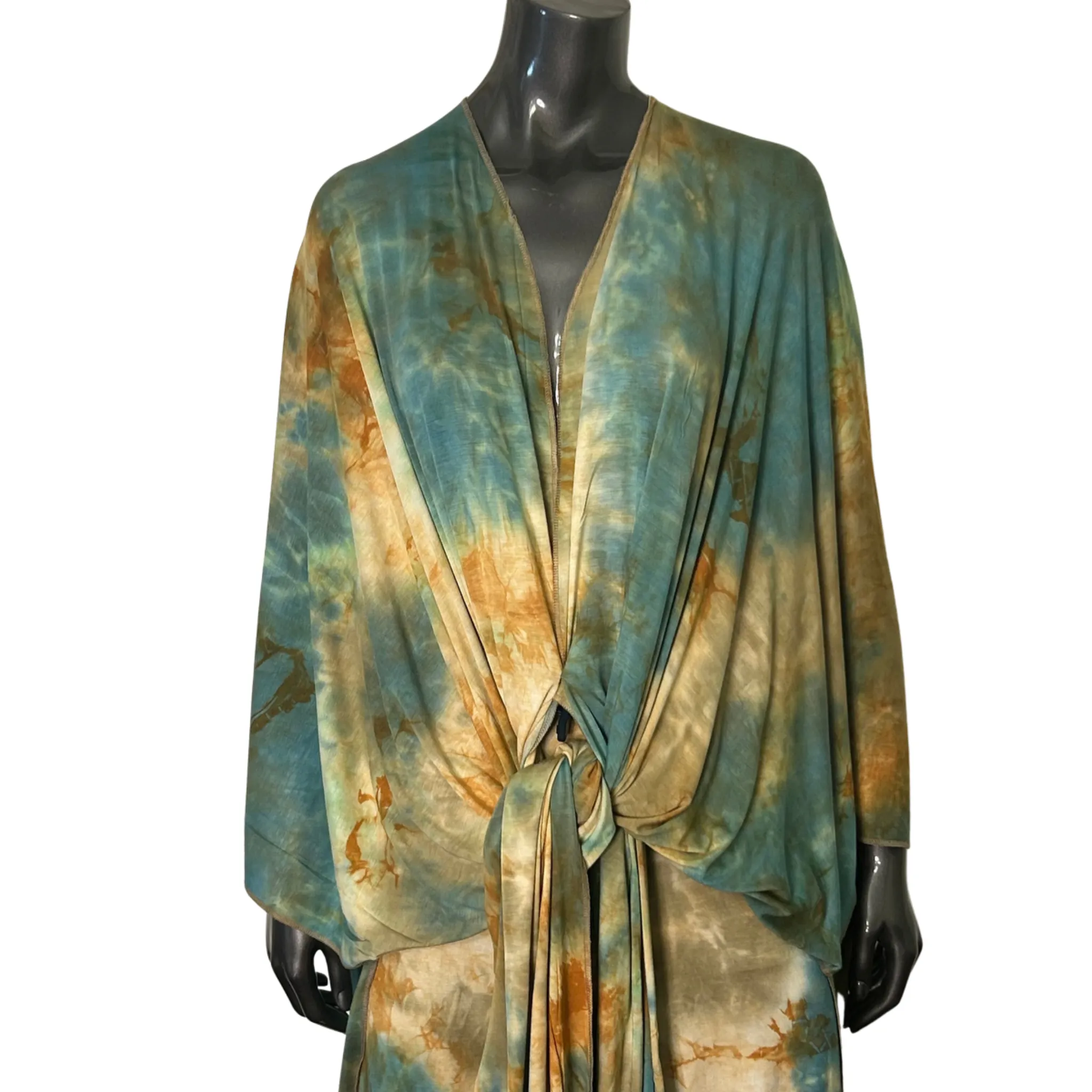 Raven Open Front Kimono Top - Saguaro