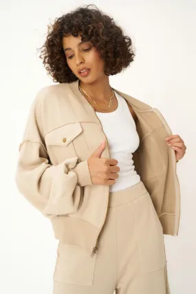 Rhyna Zip Up Pocket Jacket - Hazelnut Khaki