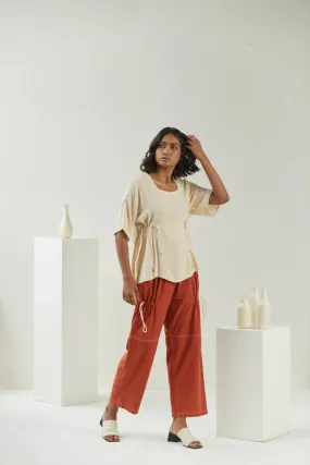 Rust Cargo pant | Womens Cotton Pants