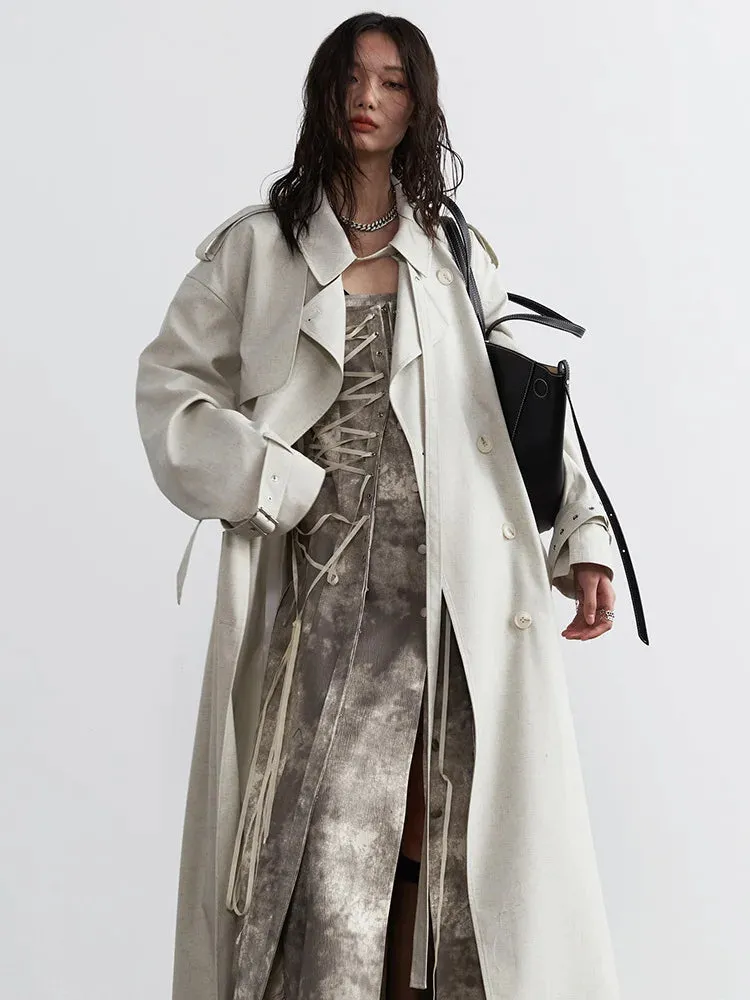 Sahsuha Buckle Trench Coat