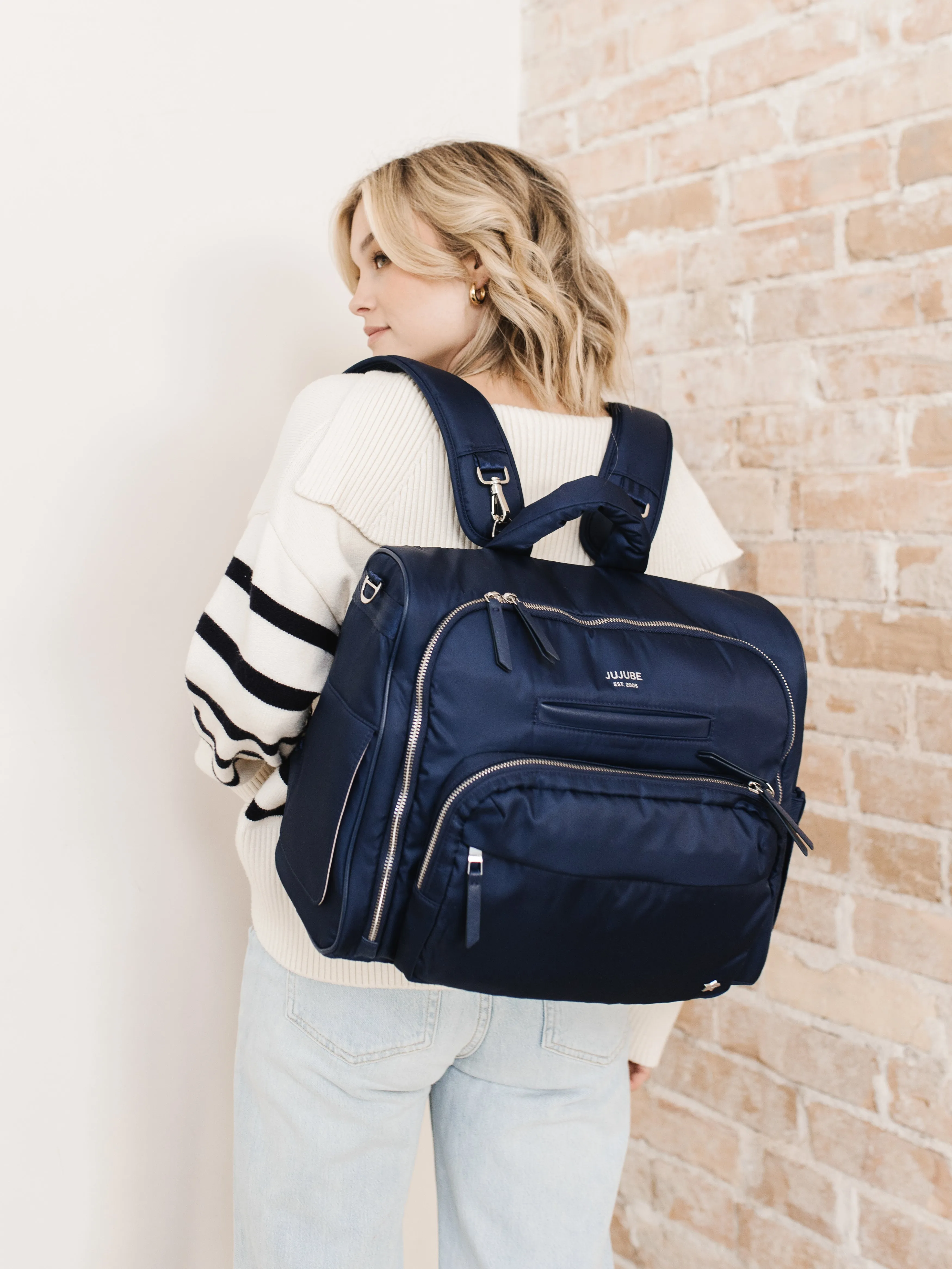 Satchel Diaper Bag - Navy