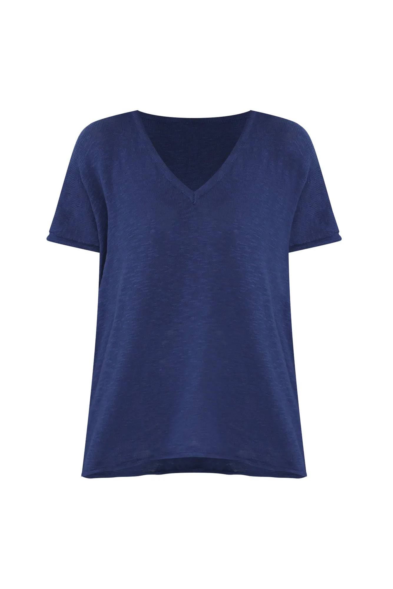 Saxon Cobalt Cotton Knit Top