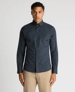 Slim Fit Printed Cotton-Stretch Shirt