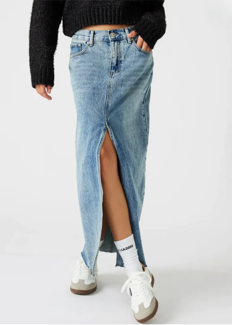 Steve Madden Avani Denim Skirt - Light Blue ***FINAL SALE***