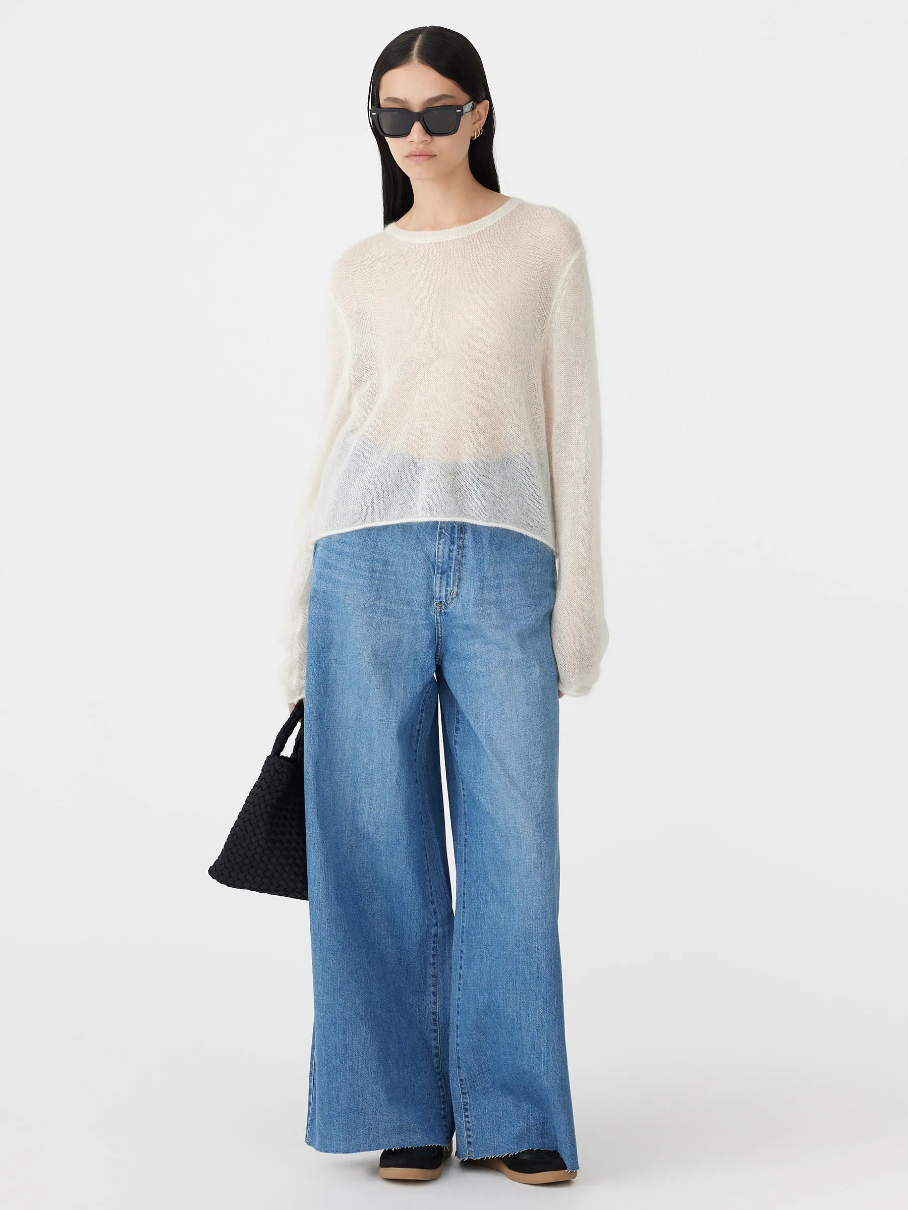 superfine mohair cropped knit