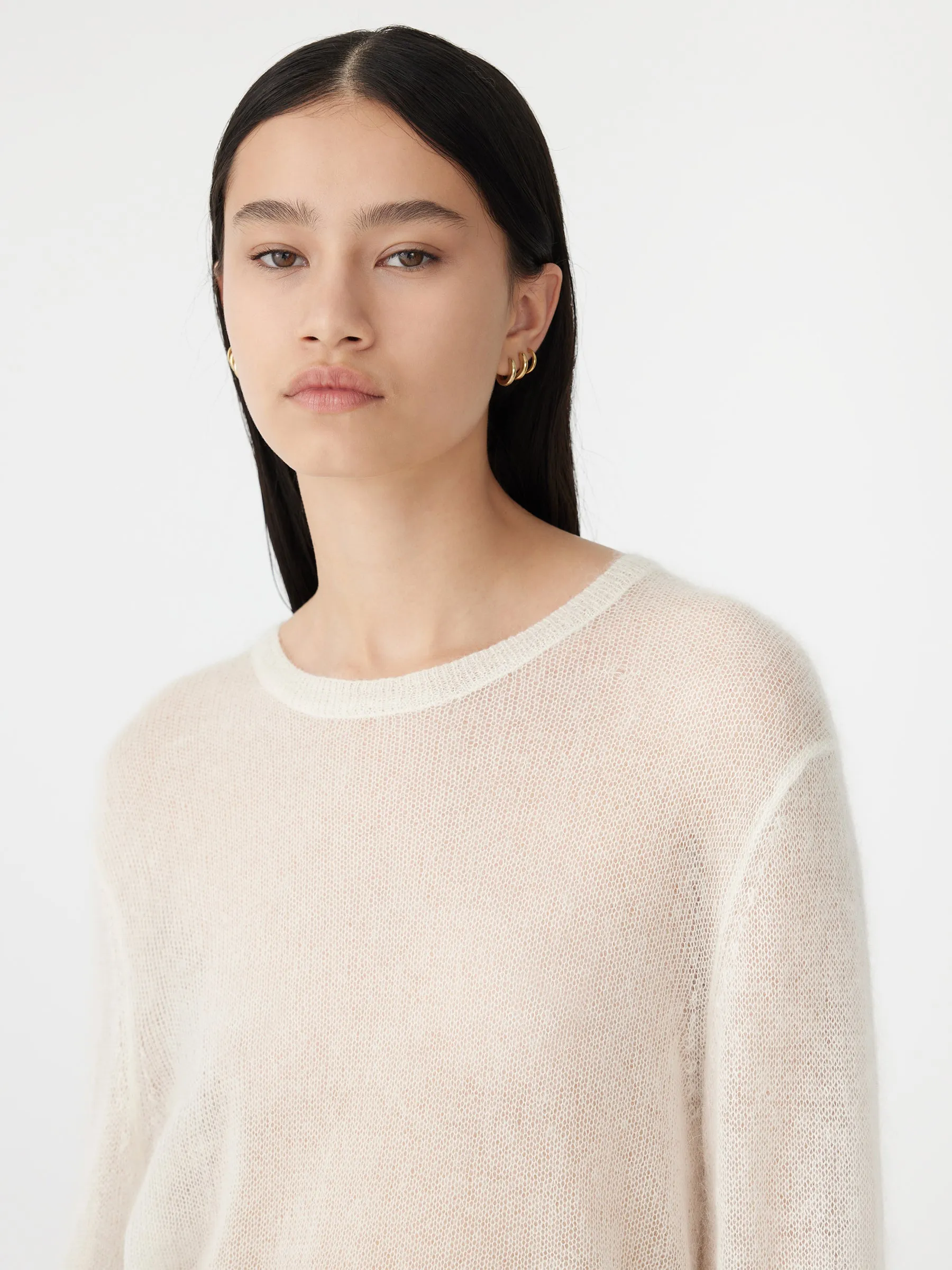 superfine mohair cropped knit