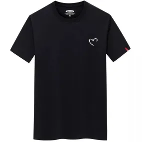 T Shirt For Men 2023 Overize Summer Men's Cotton Shirts Men Casual T-shirt Love Heart Print Tshirt O-Neck Short Sleeve Man Tops