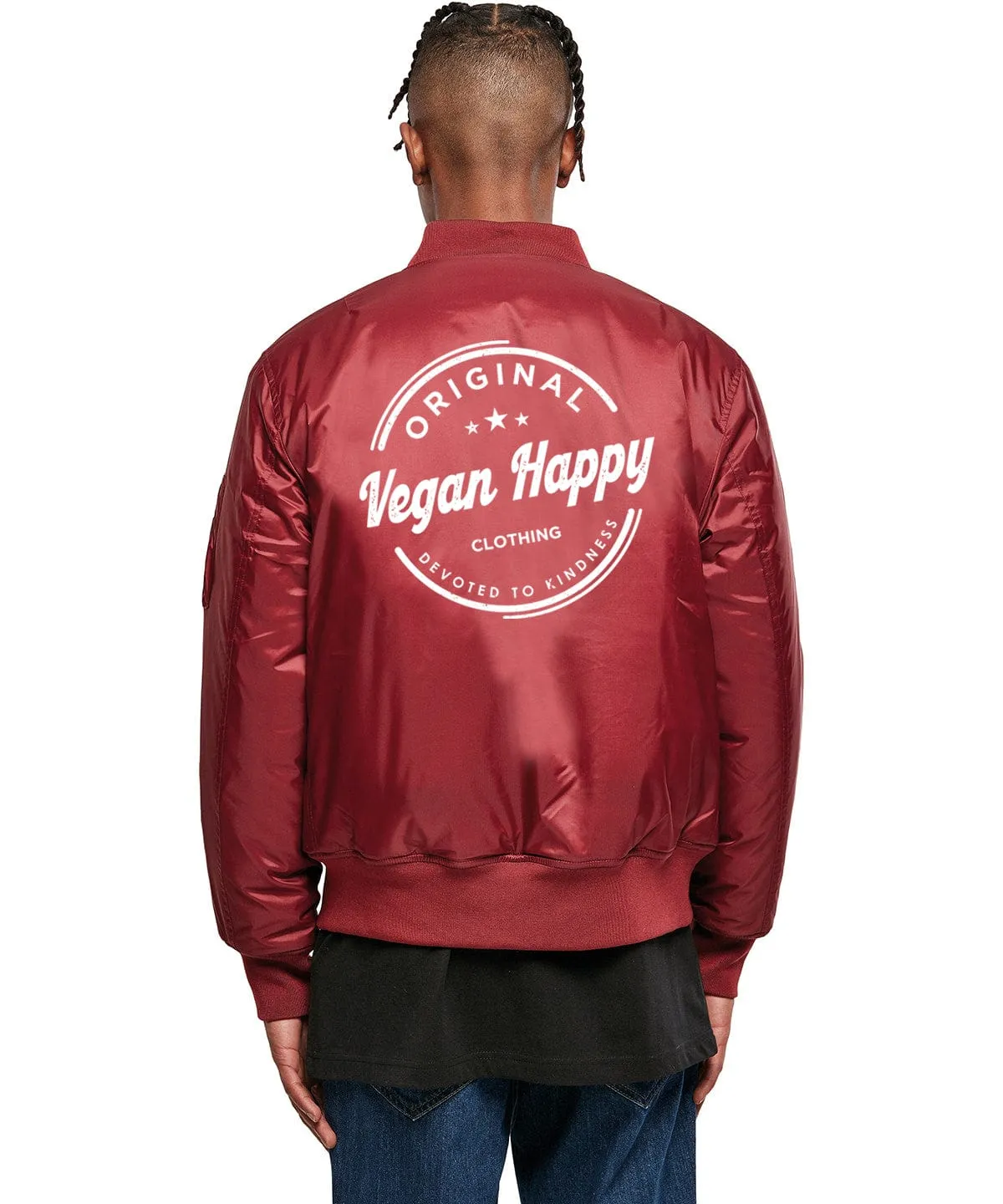 Vegan Happy Men's Bomber Jacket | Multiple Colours